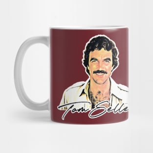 Tom Selleck 80s Aesthetic Design Mug